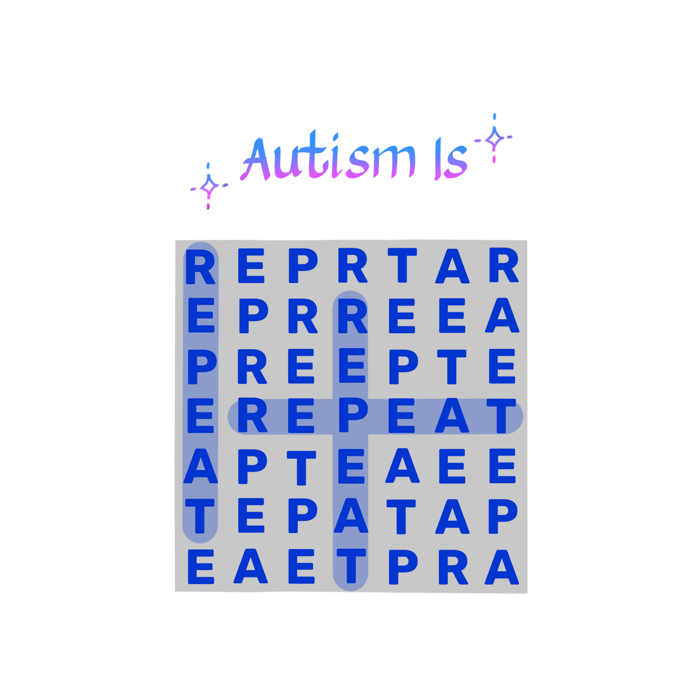 "Autism Is: Repeat Repeat Repeat" T-Shirt